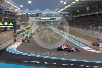 World © Octane Photographic Ltd. Formula 1 –  Abu Dhabi GP - Race. Racing Point Force India VJM11 - Sergio Perez. Yas Marina Circuit, Abu Dhabi. Sunday 25th November 2018.