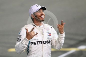 World © Octane Photographic Ltd. Formula 1 –  Abu Dhabi GP - Post-race celebration. Mercedes AMG Petronas Motorsport AMG F1 W09 EQ Power+ - Lewis Hamilton. Yas Marina Circuit, Abu Dhabi. Sunday 25th November 2018.