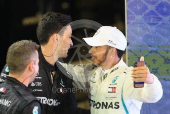 World © Octane Photographic Ltd. Formula 1 –  Abu Dhabi GP - Parc Ferme. Mercedes AMG Petronas Motorsport AMG F1 W09 EQ Power+ - Lewis Hamilton. Yas Marina Circuit, Abu Dhabi. Sunday 25th November 2018.