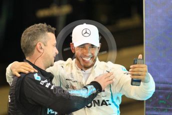 World © Octane Photographic Ltd. Formula 1 –  Abu Dhabi GP - Parc Ferme. Mercedes AMG Petronas Motorsport AMG F1 W09 EQ Power+ - Lewis Hamilton. Yas Marina Circuit, Abu Dhabi. Sunday 25th November 2018.
