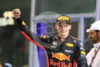 World © Octane Photographic Ltd. Formula 1 –  Abu Dhabi GP - Parc Ferme. Aston Martin Red Bull Racing TAG Heuer RB14 – Max Verstappen. Yas Marina Circuit, Abu Dhabi. Sunday 25th November 2018.