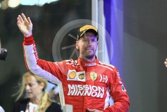 World © Octane Photographic Ltd. Formula 1 –  Abu Dhabi GP - Podium. Scuderia Ferrari SF71-H – Sebastian Vettel. Yas Marina Circuit, Abu Dhabi. Sunday 25th November 2018.