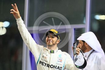 World © Octane Photographic Ltd. Formula 1 –  Abu Dhabi GP - Podium. Mercedes AMG Petronas Motorsport AMG F1 W09 EQ Power+ - Lewis Hamilton. Yas Marina Circuit, Abu Dhabi. Sunday 25th November 2018.