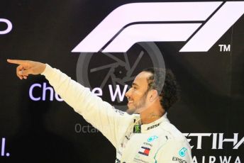World © Octane Photographic Ltd. Formula 1 –  Abu Dhabi GP - Podium. Mercedes AMG Petronas Motorsport AMG F1 W09 EQ Power+ - Lewis Hamilton. Yas Marina Circuit, Abu Dhabi. Sunday 25th November 2018.