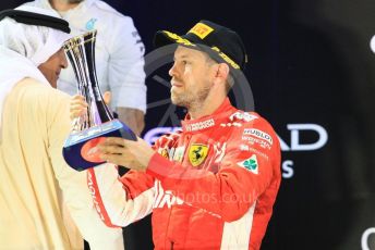 World © Octane Photographic Ltd. Formula 1 –  Abu Dhabi GP - Podium. Scuderia Ferrari SF71-H – Sebastian Vettel. Yas Marina Circuit, Abu Dhabi. Sunday 25th November 2018.