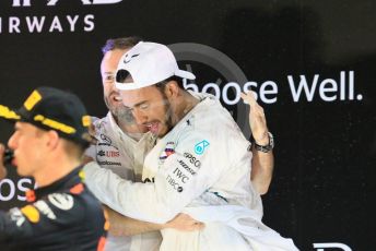 World © Octane Photographic Ltd. Formula 1 –  Abu Dhabi GP - Podium. Mercedes AMG Petronas Motorsport AMG F1 W09 EQ Power+ - Lewis Hamilton. Yas Marina Circuit, Abu Dhabi. Sunday 25th November 2018.