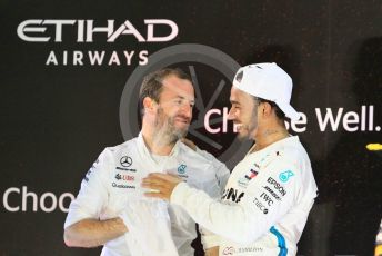 World © Octane Photographic Ltd. Formula 1 –  Abu Dhabi GP - Podium. Mercedes AMG Petronas Motorsport AMG F1 W09 EQ Power+ - Lewis Hamilton. Yas Marina Circuit, Abu Dhabi. Sunday 25th November 2018.