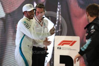 World © Octane Photographic Ltd. Formula 1 –  Abu Dhabi GP - Parc Ferme. Mercedes AMG Petronas Motorsport AMG F1 W09 EQ Power+ - Lewis Hamilton. Yas Marina Circuit, Abu Dhabi. Sunday 25th November 2018.