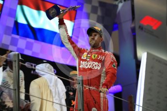 World © Octane Photographic Ltd. Formula 1 –  Abu Dhabi GP - Podium. Scuderia Ferrari SF71-H – Sebastian Vettel. Yas Marina Circuit, Abu Dhabi. Sunday 25th November 2018.