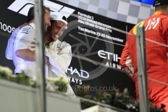 World © Octane Photographic Ltd. Formula 1 –  Abu Dhabi GP - Podium. Mercedes AMG Petronas Motorsport AMG F1 W09 EQ Power+ - Lewis Hamilton. Yas Marina Circuit, Abu Dhabi. Sunday 25th November 2018.