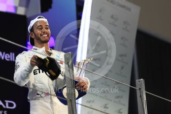 World © Octane Photographic Ltd. Formula 1 –  Abu Dhabi GP - Podium. Mercedes AMG Petronas Motorsport AMG F1 W09 EQ Power+ - Lewis Hamilton. Yas Marina Circuit, Abu Dhabi. Sunday 25th November 2018.