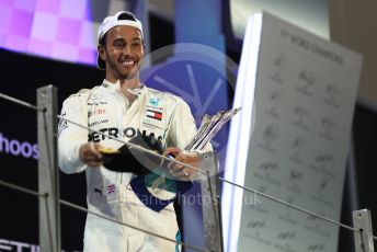 World © Octane Photographic Ltd. Formula 1 –  Abu Dhabi GP - Podium. Mercedes AMG Petronas Motorsport AMG F1 W09 EQ Power+ - Lewis Hamilton. Yas Marina Circuit, Abu Dhabi. Sunday 25th November 2018.