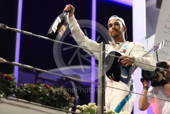 World © Octane Photographic Ltd. Formula 1 –  Abu Dhabi GP - Podium. Mercedes AMG Petronas Motorsport AMG F1 W09 EQ Power+ - Lewis Hamilton. Yas Marina Circuit, Abu Dhabi. Sunday 25th November 2018.