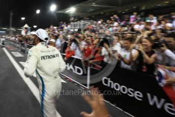 World © Octane Photographic Ltd. Formula 1 –  Abu Dhabi GP - Parc Ferme. Mercedes AMG Petronas Motorsport AMG F1 W09 EQ Power+ - Lewis Hamilton. Yas Marina Circuit, Abu Dhabi. Sunday 25th November 2018.