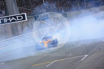 World © Octane Photographic Ltd. Formula 1 –  Abu Dhabi GP - Post-race celebration. McLaren MCL33 – Fernando Alonso. Yas Marina Circuit, Abu Dhabi. Sunday 25th November 2018.