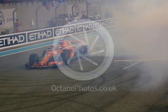 World © Octane Photographic Ltd. Formula 1 –  Abu Dhabi GP - Post-race celebration. Scuderia Ferrari SF71-H – Sebastian Vettel. Yas Marina Circuit, Abu Dhabi. Sunday 25th November 2018.