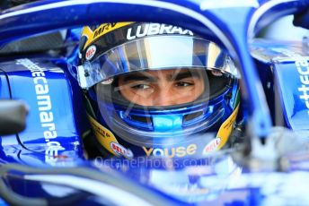 World © Octane Photographic Ltd. FIA Formula 2 (F2) – Abu Dhabi GP - Practice. Carlin - Sergio Sette Camara. Yas Marina Circuit, Abu Dhabi. Friday 23rd November 2018.