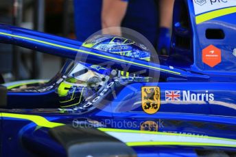 World © Octane Photographic Ltd. FIA Formula 2 (F2) – Abu Dhabi GP - Practice. Carlin - Lando Norris. Yas Marina Circuit, Abu Dhabi. Friday 23rd November 2018.