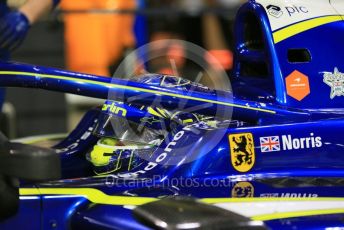 World © Octane Photographic Ltd. FIA Formula 2 (F2) – Abu Dhabi GP - Race 1. Carlin - Lando Norris. Yas Marina Circuit, Abu Dhabi. Saturday 24th November 2018.