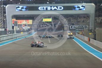 World © Octane Photographic Ltd. FIA Formula 2 (F2) – Abu Dhabi GP - Race 1. Trident - Arjun Maini stranded on track. Yas Marina Circuit, Abu Dhabi. Saturday 24th November 2018.