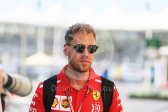 World © Octane Photographic Ltd. Formula 1 –  Abu Dhabi GP - Paddock. Scuderia Ferrari SF71-H – Sebastian Vettel. Yas Marina Circuit, Abu Dhabi. Friday 23rd November 2018.