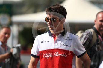 World © Octane Photographic Ltd. Formula 1 –  Abu Dhabi GP - Paddock. Alfa Romeo Sauber F1 Team C37 – Charles Leclerc. Yas Marina Circuit, Abu Dhabi. Friday 23rd November 2018.