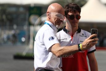 World © Octane Photographic Ltd. Formula 1 –  Abu Dhabi GP - Paddock. Alfa Romeo Sauber F1 Team C37 – Charles Leclerc. Yas Marina Circuit, Abu Dhabi. Friday 23rd November 2018.