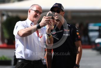 World © Octane Photographic Ltd. Formula 1 –  Abu Dhabi GP - Paddock. Aston Martin Red Bull Racing TAG Heuer RB14 – Daniel Ricciardo. Yas Marina Circuit, Abu Dhabi. Friday 23rd November 2018.