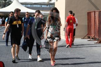 World © Octane Photographic Ltd. Formula 1 –  Abu Dhabi GP - Paddock. Renault Sport F1 Team RS18 – Nico Hulkenberg's girlfriend Elge Ruskyte. Yas Marina Circuit, Abu Dhabi. Friday 23rd November 2018.