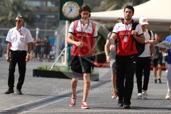 World © Octane Photographic Ltd. Formula 1 –  Abu Dhabi GP - Paddock. Alfa Romeo Sauber F1 Team C37 – Antonio Giovinazzi. Yas Marina Circuit, Abu Dhabi. Friday 23rd November 2018.