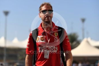 World © Octane Photographic Ltd. Formula 1 –  Abu Dhabi GP - Paddock. Scuderia Ferrari SF71-H – Sebastian Vettel. Yas Marina Circuit, Abu Dhabi. Friday 23rd November 2018.