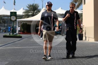 World © Octane Photographic Ltd. Formula 1 –  Abu Dhabi GP - Paddock. Racing Point Force India VJM11 - Sergio Perez. Yas Marina Circuit, Abu Dhabi. Friday 23rd November 2018.