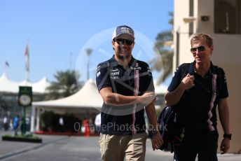 World © Octane Photographic Ltd. Formula 1 –  Abu Dhabi GP - Paddock. Racing Point Force India VJM11 - Sergio Perez. Yas Marina Circuit, Abu Dhabi. Friday 23rd November 2018.