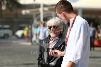 World © Octane Photographic Ltd. Formula 1 –  Abu Dhabi GP - Paddock. Bernie Ecclestone. Yas Marina Circuit, Abu Dhabi. Friday 23rd November 2018.