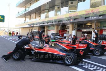 World © Octane Photographic Ltd. GP3 – Abu Dhabi GP – Race 1. ART Grand Prix - Nikita Mazepin and Jake Hughes. Yas Marina Circuit, Abu Dhabi. Saturday 24th November 2018.