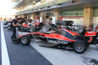 World © Octane Photographic Ltd. GP3 – Abu Dhabi GP – Race 1. ART Grand Prix - Anthoine Hubert and Nikita Mazepin . Yas Marina Circuit, Abu Dhabi. Saturday 24th November 2018.