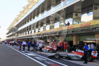World © Octane Photographic Ltd. GP3 – Abu Dhabi GP – Race 1. The pitlane prior to race start . Yas Marina Circuit, Abu Dhabi. Saturday 24th November 2018.