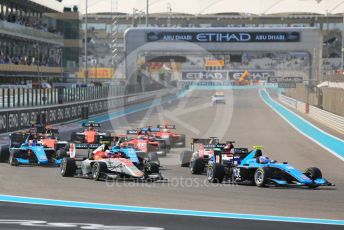 World © Octane Photographic Ltd. GP3 – Abu Dhabi GP – Race 1. Race Start. Yas Marina Circuit, Abu Dhabi. Saturday 24th November 2018.