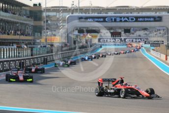 World © Octane Photographic Ltd. GP3 – Abu Dhabi GP – Race 1. Lap 2. Yas Marina Circuit, Abu Dhabi. Saturday 24th November 2018.