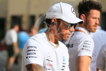 World © Octane Photographic Ltd. Formula 1 –  Abu Dhabi GP - Paddock. Mercedes AMG Petronas Motorsport AMG F1 W09 EQ Power+ - Lewis Hamilton. Yas Marina Circuit, Abu Dhabi. Sunday 25th November 2018.