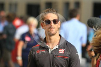 World © Octane Photographic Ltd. Formula 1 –  Abu Dhabi GP - Paddock. Haas F1 Team VF-18 – Romain Grosjean. Yas Marina Circuit, Abu Dhabi. Sunday 25th November 2018.
