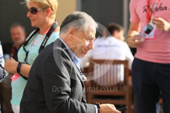 World © Octane Photographic Ltd. Formula 1 - Abu Dhabi GP - Paddock. Jean Todt – President of FIA. Yas Marina Circuit, Abu Dhabi. Sunday 25th November 2018.