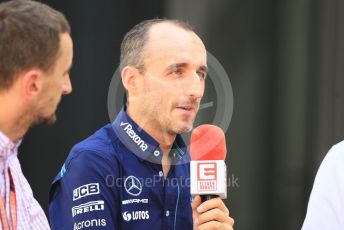 World © Octane Photographic Ltd. Formula 1 –  Abu Dhabi GP - Paddock. Williams Martini Racing FW41 – Robert Kubica. Yas Marina Circuit, Abu Dhabi. Sunday 25th November 2018.