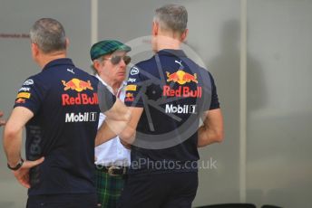 World © Octane Photographic Ltd. Formula 1 –  Abu Dhabi GP - Paddock. Sir Jackie Stewart and Paul Monaghan - Chief Engineer of Red Bull Racing. Yas Marina Circuit, Abu Dhabi. Sunday 25th November 2018.
