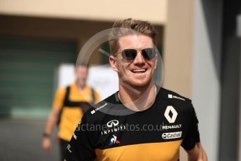 World © Octane Photographic Ltd. Formula 1 –  Abu Dhabi GP - Paddock. Renault Sport F1 Team RS18 – Nico Hulkenberg. Yas Marina Circuit, Abu Dhabi. Sunday 25th November 2018.
