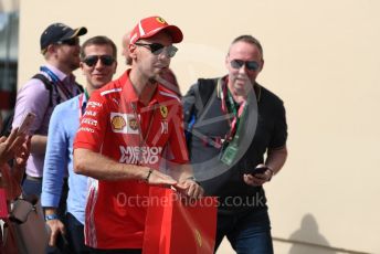 World © Octane Photographic Ltd. Formula 1 –  Abu Dhabi GP - Paddock. Scuderia Ferrari SF71-H – Sebastian Vettel. Yas Marina Circuit, Abu Dhabi. Sunday 25th November 2018.