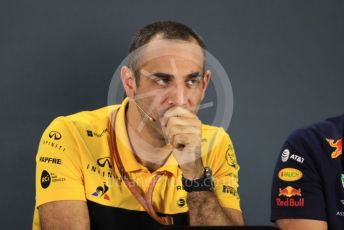 World © Octane Photographic Ltd. Formula 1 - United States GP - Friday FIA Team Press Conference. Cyril Abiteboul - Managing Director of Renault Sport Racing Formula 1 Team. Yas Marina Circuit, Abu Dhabi. Friday 23rd November 2018.