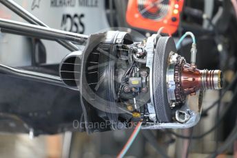 World © Octane Photographic Ltd. Formula 1 –  Abu Dhabi GP - Paddock. Haas F1 Team VF-18. Yas Marina Circuit, Abu Dhabi. Thursday 22nd November 2018.