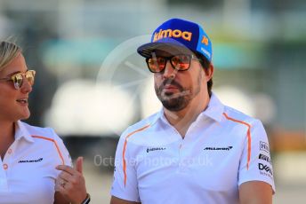 World © Octane Photographic Ltd. Formula 1 –  Abu Dhabi GP - Paddock. McLaren MCL33 – Fernando Alonso. Yas Marina Circuit, Abu Dhabi. Thursday 22nd November 2018.