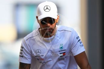 World © Octane Photographic Ltd. Formula 1 –  Abu Dhabi GP - Paddock. Mercedes AMG Petronas Motorsport AMG F1 W09 EQ Power+ - Lewis Hamilton. Yas Marina Circuit, Abu Dhabi. Thursday 22nd November 2018.